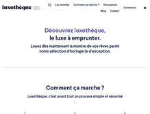 Tablet Screenshot of luxotheque.com